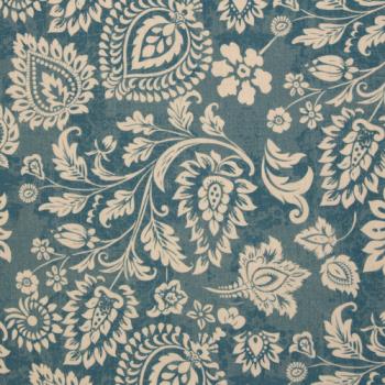 Double Slub Musselin Haren Jeansoptik mit Blüten by Swafing 